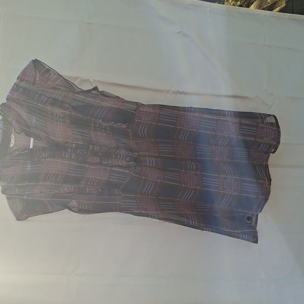 Heritage 1981 Purple and Gold Plaid Dress